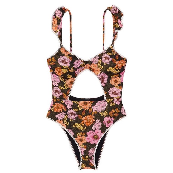 Victoria’s Secret Floral Cutout One Piece, NWT Small - Picture 3 of 5